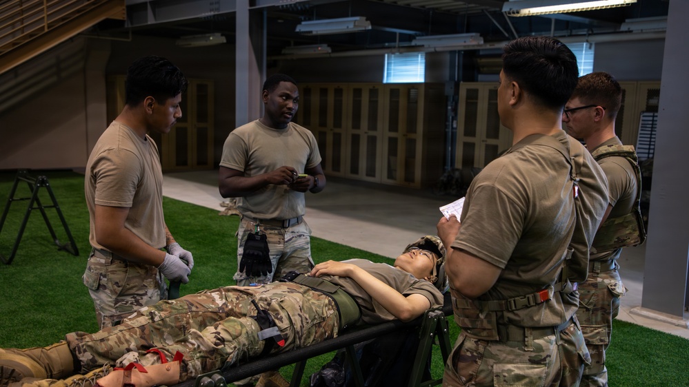 Soldiers Conduct Casualty Evacuation (CASEVAC) Training