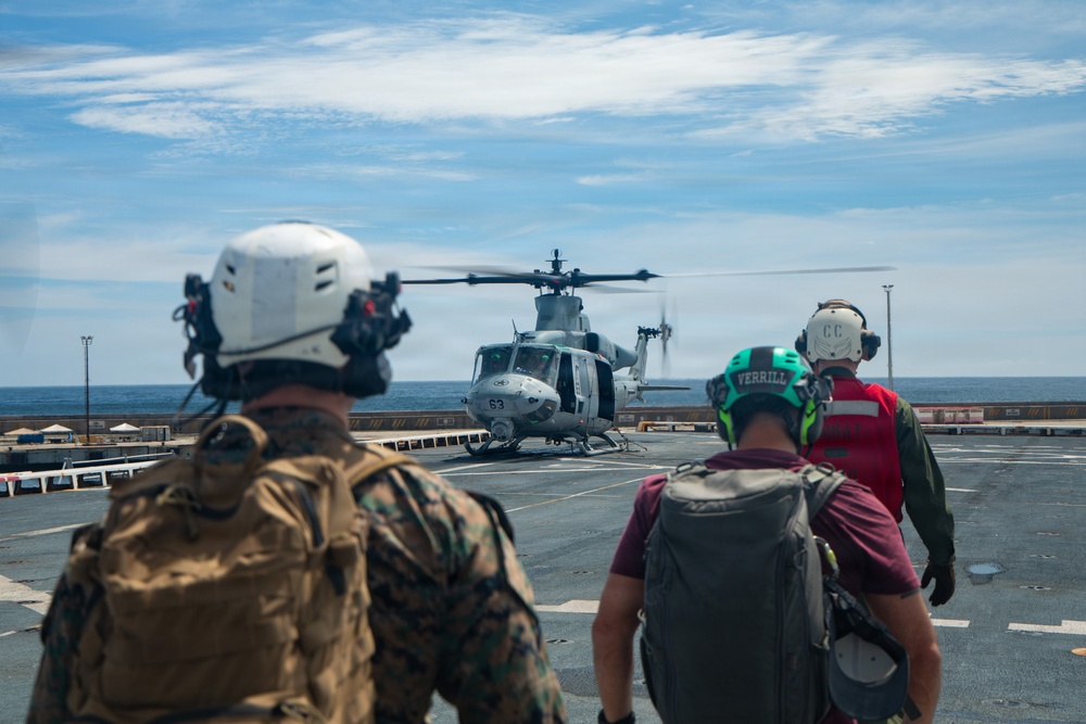 LCF-24: V3/2 Leadership Meets with MRF Marines Amid an Aerial Resupply