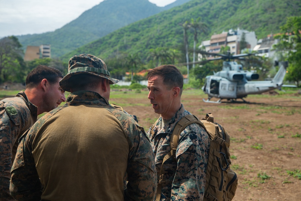 LCF-24: V3/2 Leadership Meets with MRF Marines Amid an Aerial Resupply