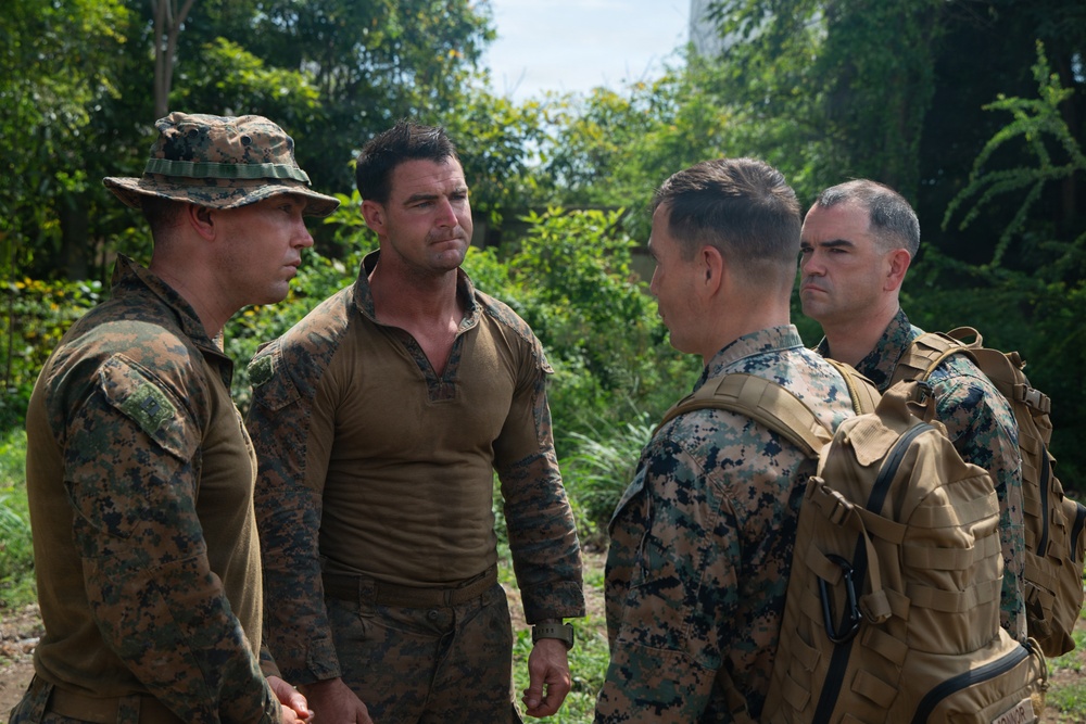 U.S. Marine Corps Lt. ColLCF-24: V3/2 Leadership Meets with MRF Marines Amid an Aerial Resupply