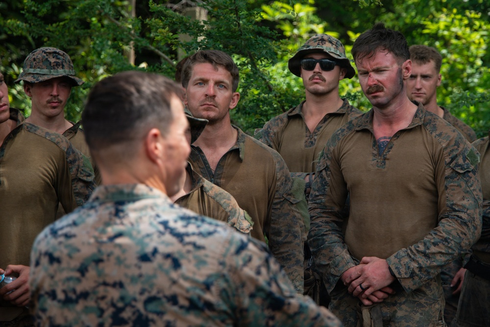 LCF-24: V3/2 Leadership Meets with MRF Marines Amid an Aerial Resupply