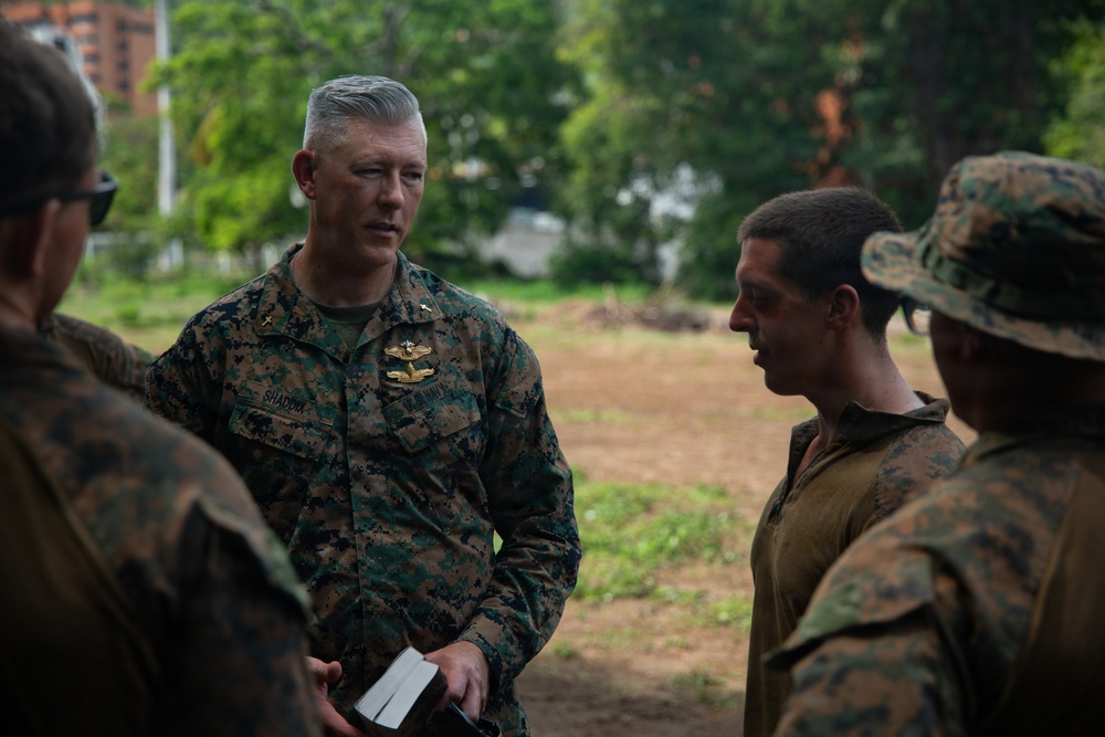 LCF-24: V3/2 Leadership Meets with MRF Marines Amid an Aerial Resupply