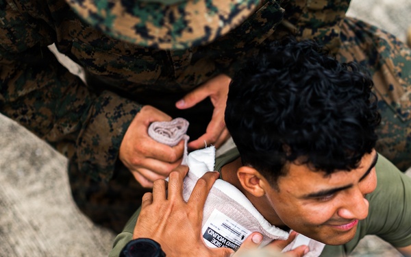 3rd Littoral Combat Team, Damage Control Resuscitation Team, and Phillippine marines conduct TCCC training during KAMANDAG 10
