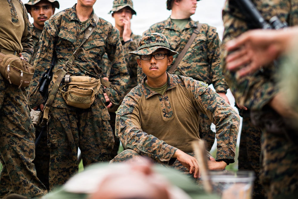 3rd Littoral Combat Team, Damage Control Resuscitation Team, and Phillippine marines conduct TCCC training during KAMANDAG 10