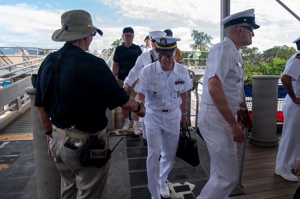 Multinational Senior Enlisted Leaders tour the USS Missouri Memorial