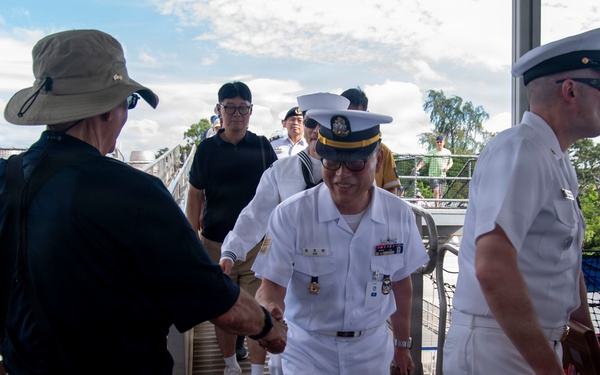 Multinational Senior Enlisted Leaders tour the USS Missouri Memorial