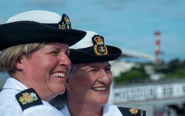 Multinational senior enlisted leaders tour the USS Missouri memorial