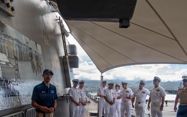 International Senior Enlisted Leaders tour Battleship Missouri Memorial during RIMPAC 2026