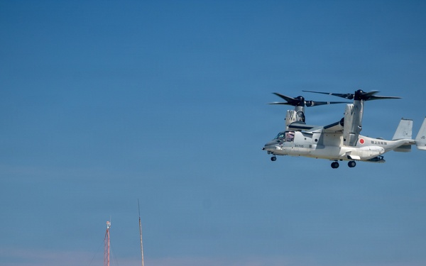 Japanese V-22 Ospreys arrive at MCAS Futenma for Resolute Dragon 26