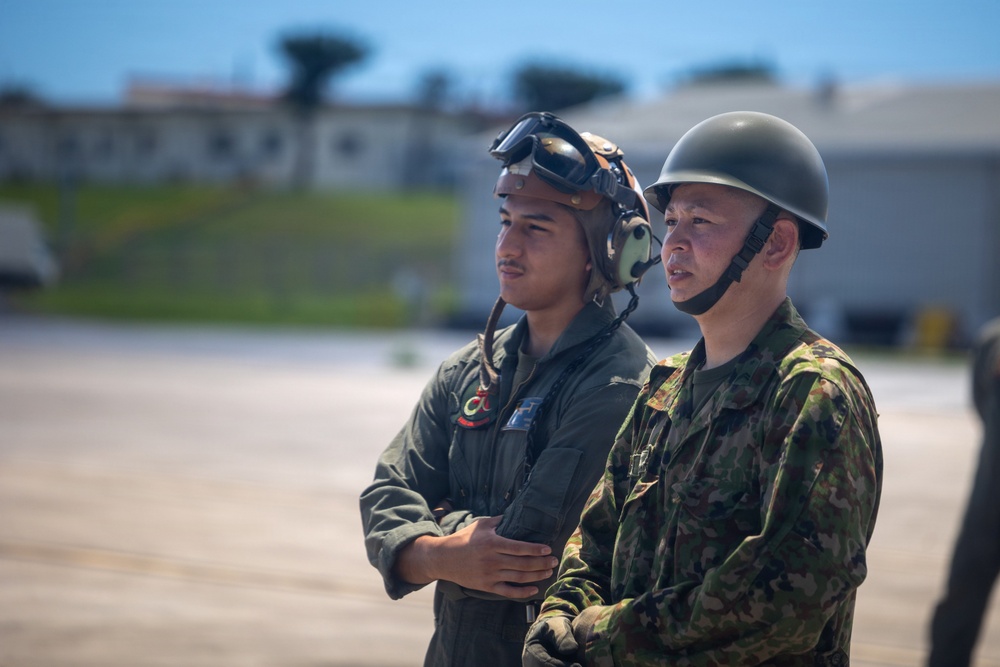 Japanese V-22 Ospreys arrive at MCAS Futenma for Resolute Dragon 26