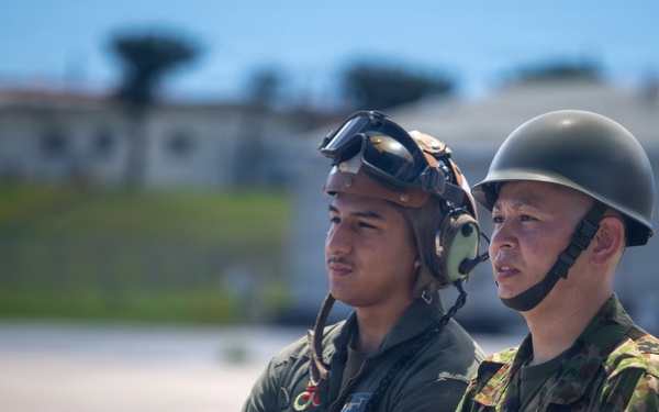 Japanese V-22 Ospreys arrive at MCAS Futenma for Resolute Dragon 26
