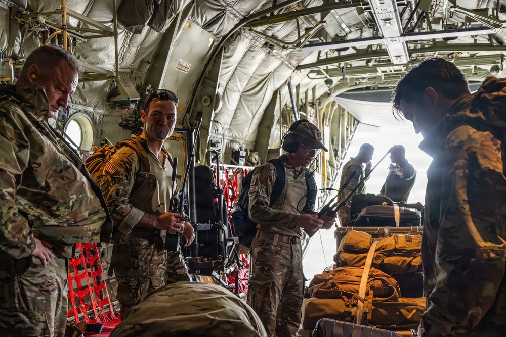 317th AW transports personnel simulating rapid island operations setup