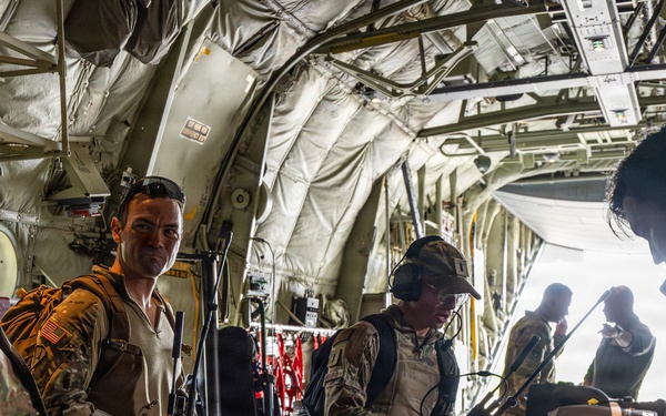 317th AW transports personnel simulating rapid island operations setup