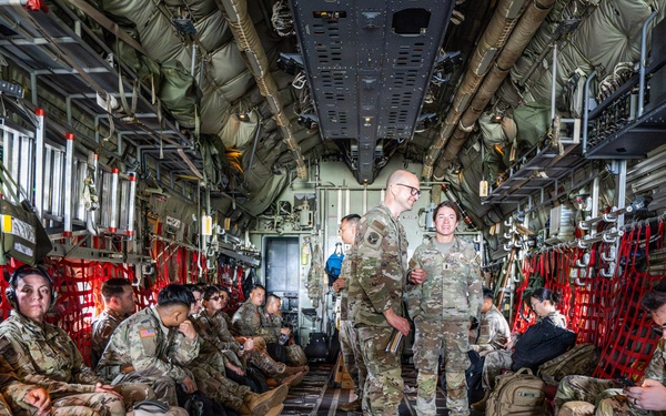 317th AW transports personnel simulating rapid island operations setup
