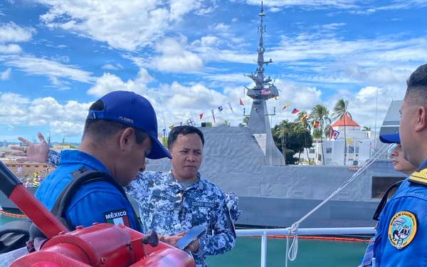 Mexican Navy Pilots Visit PCG BRP Gabriela Silang During RIMPAC 2026