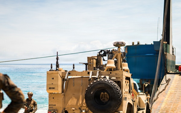3rd Marine Littoral Regiment loads Philippine surface connectors after maritime key terrain security operations during KAMANDAG 10