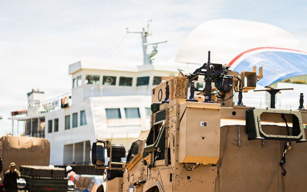 3rd Marine Littoral Regiment loads Philippine surface connectors after maritime key terrain security operations during KAMANDAG 10