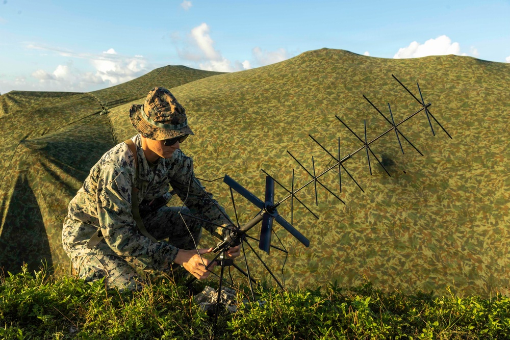 III MEF Marines set up communications during Valiant Shield 26