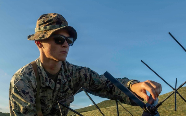 III MEF Marines set up communications during Valiant Shield 26