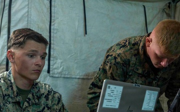 III MEF Marines set up communications during Valiant Shield 26