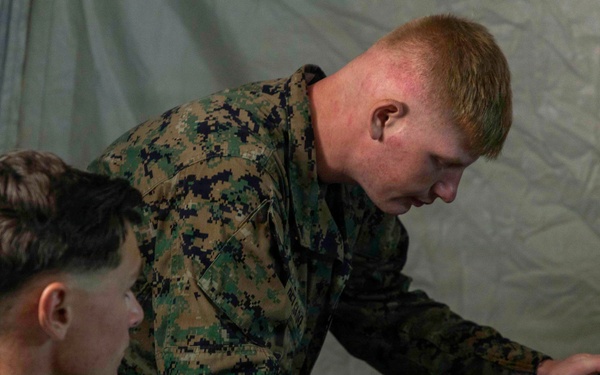 III MEF Marines set up communications during Valiant Shield 26