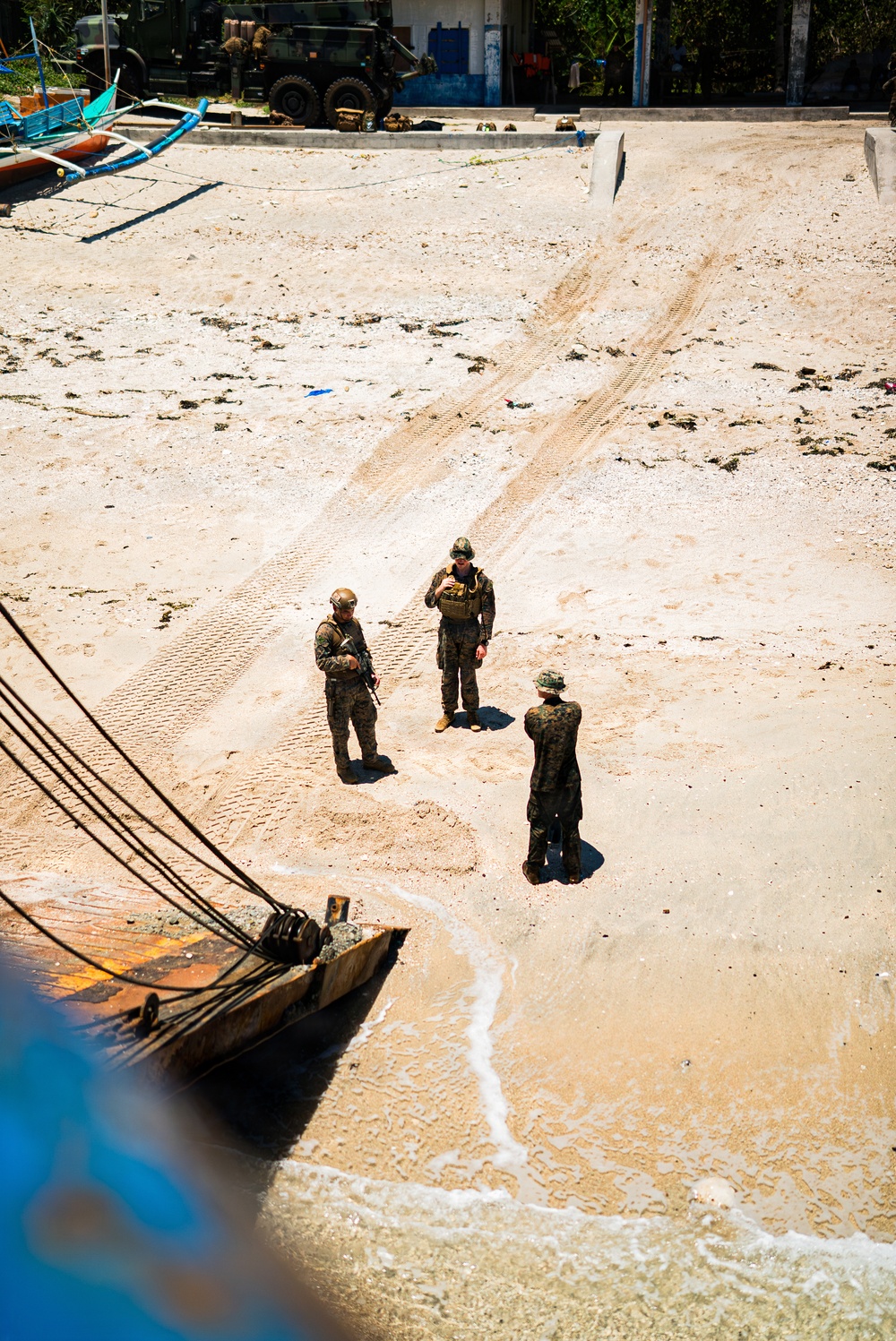 3rd Marine Littoral Regiment loads Philippine surface connectors after maritime key terrain security operations during KAMANDAG 10