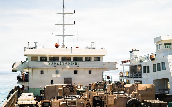 3rd Marine Littoral Regiment loads Philippine surface connectors after maritime key terrain security operations during KAMANDAG 10