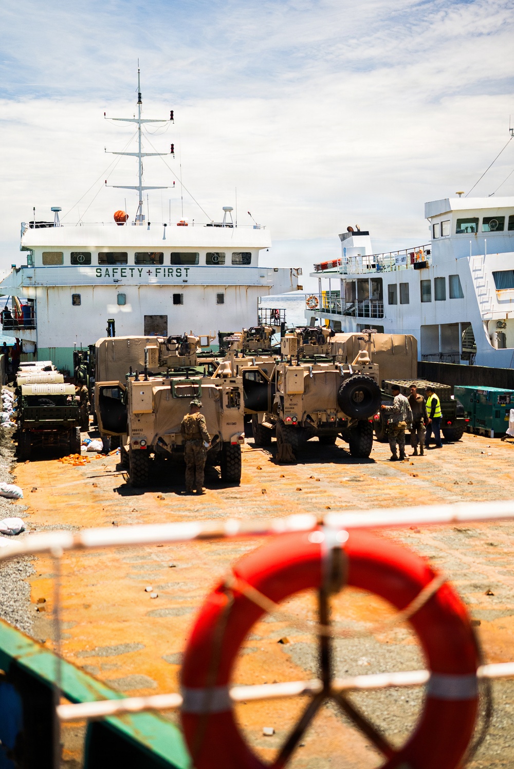 3rd Marine Littoral Regiment loads Philippine surface connectors after maritime key terrain security operations during KAMANDAG 10