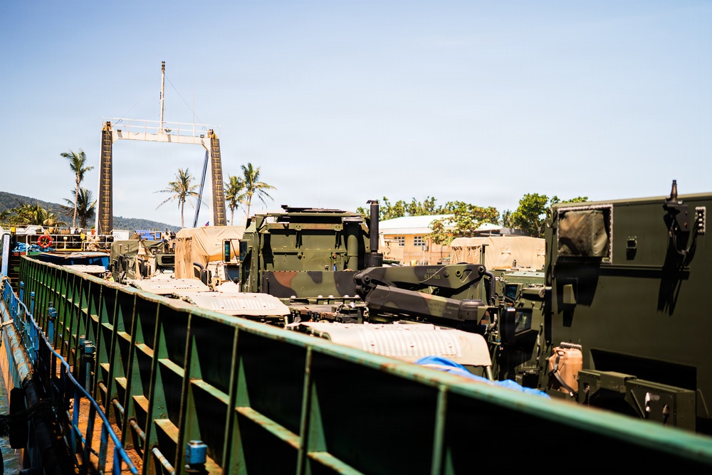 3rd Marine Littoral Regiment loads Philippine surface connectors after maritime key terrain security operations during KAMANDAG 10