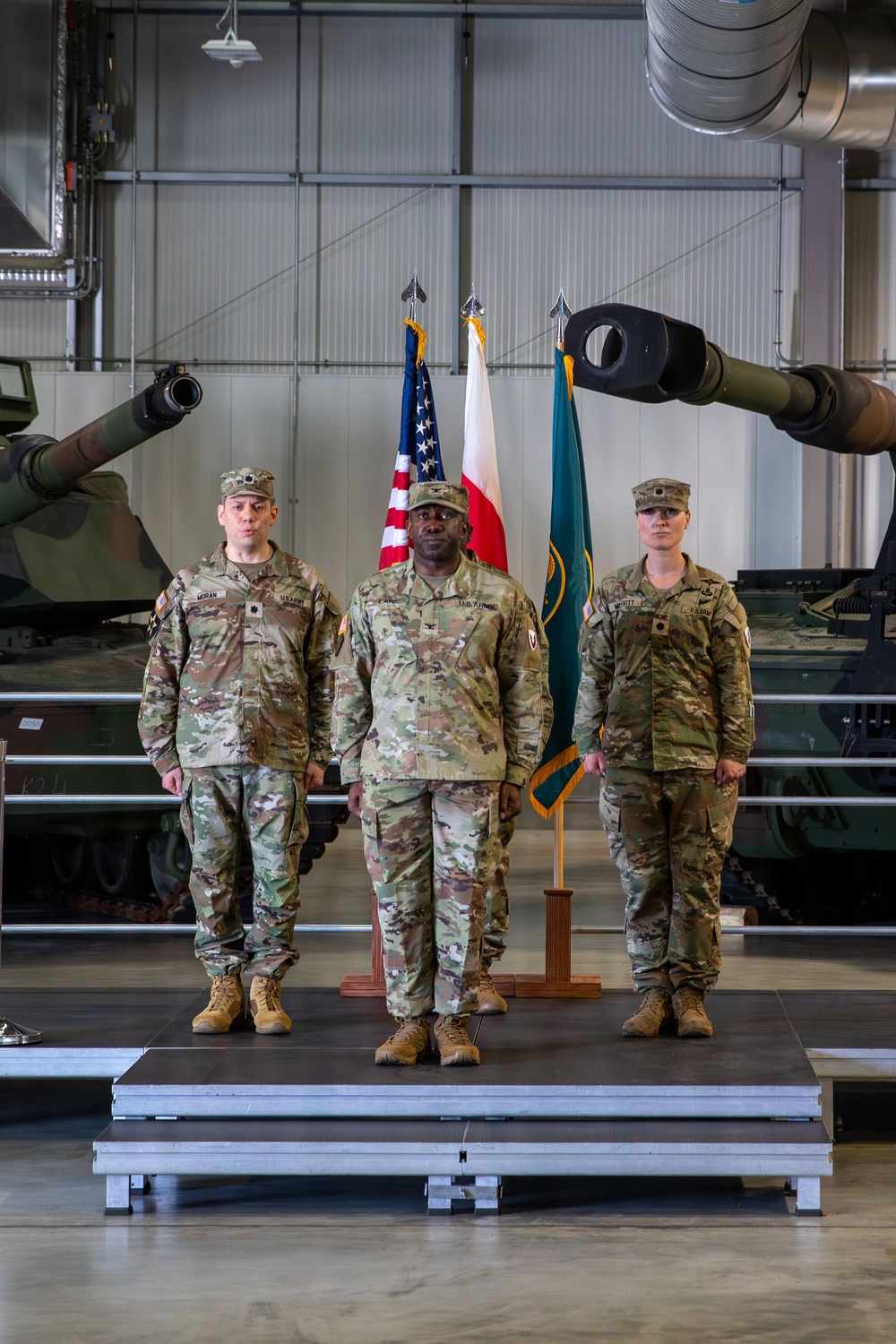 The 405th Army Field Support Battalion conduct a change of command ceremony