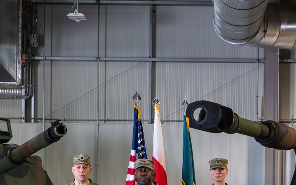 The 405th Army Field Support Battalion conduct a change of command ceremony