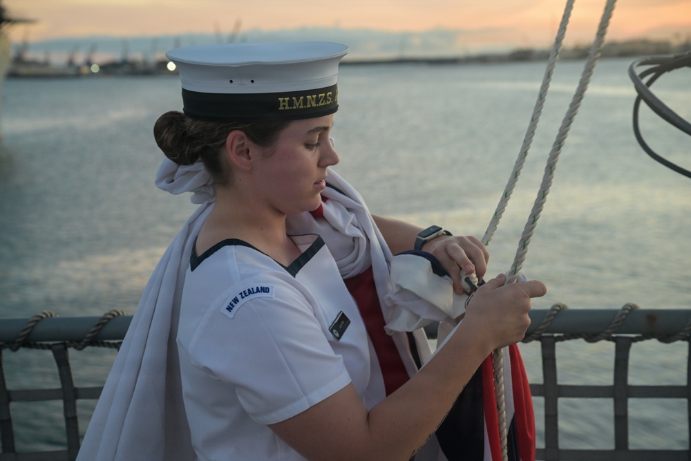Royal New Zealand Navy hosts RIMPAC reception aboard HMNZS Aotearoa