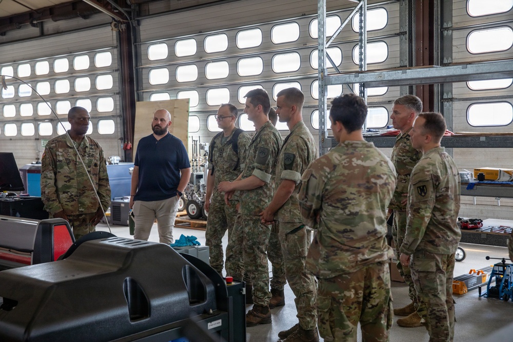 Lithuanian Delegation tours 21st Theater Sustainment Command Innovation Center
