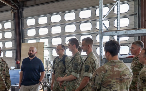 Lithuanian Delegation tours 21st Theater Sustainment Command Innovation Center