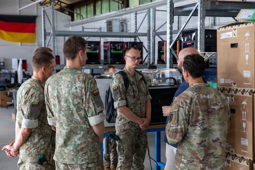 Lithuanian Delegation tours 21st Theater Sustainment Command Innovation Center