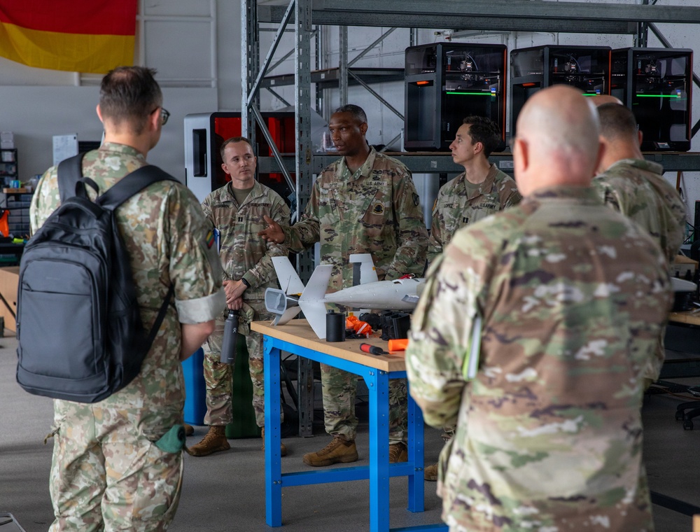 Lithuanian Delegation tours 21st Theater Sustainment Command Innovation Center