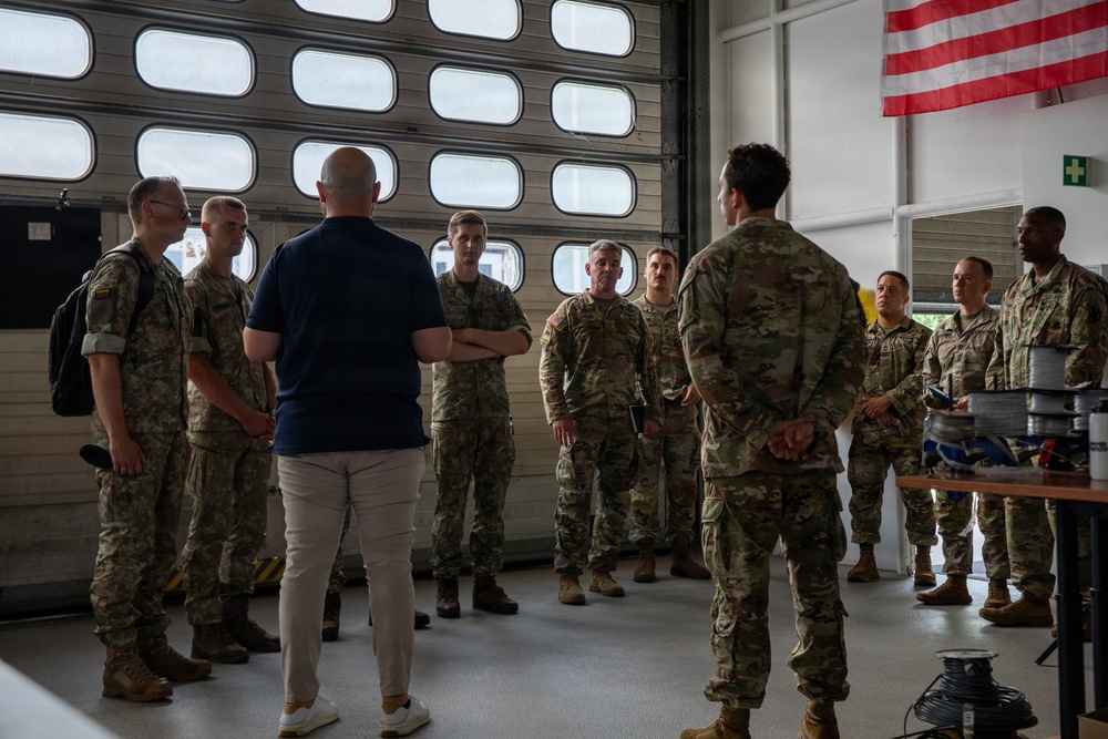 Lithuanian Delegation tours 21st Theater Sustainment Command Innovation Center