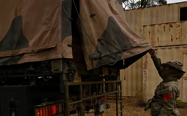 Southern Jackaroo 26: U.S. Army Soldier Unloads from Supply Truck