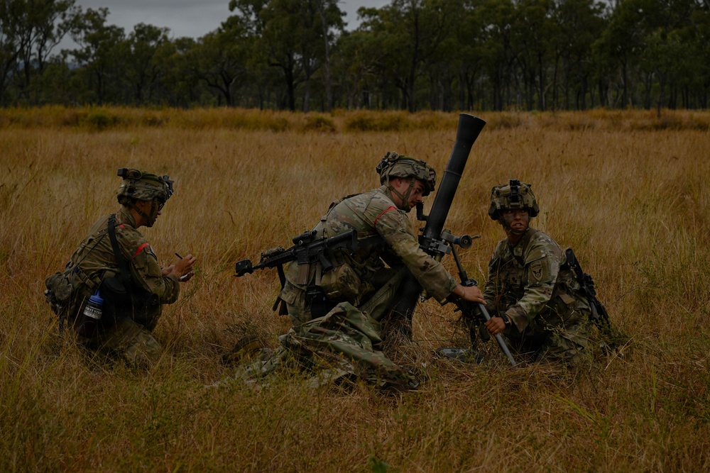 Southern Jackaroo 26: U.S. Army Soldiers Conduct Mortar Drills