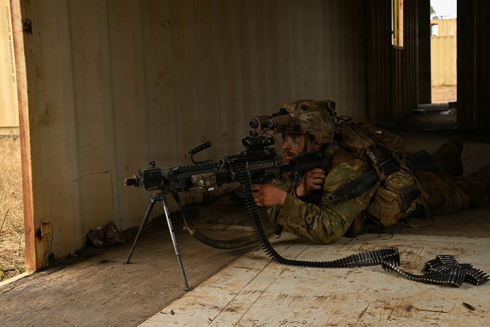 Southern Jackaroo 26: U.S. Army Soldier Guards a Door
