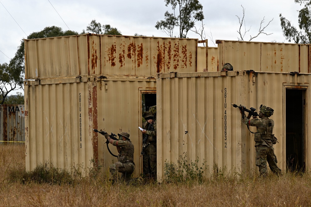 Southern Jackaroo 26: U.S. Army Soldiers Defend During Simulated Attacks