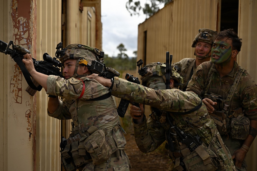 Southern Jackaroo 26: U.S. Army Soldiers Defend During Simulated Attacks