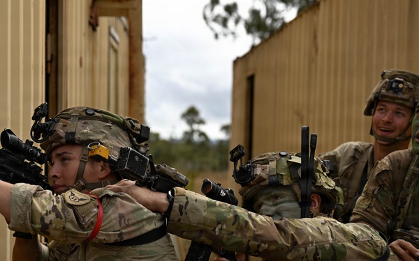 Southern Jackaroo 26: U.S. Army Soldiers Defend During Simulated Attacks