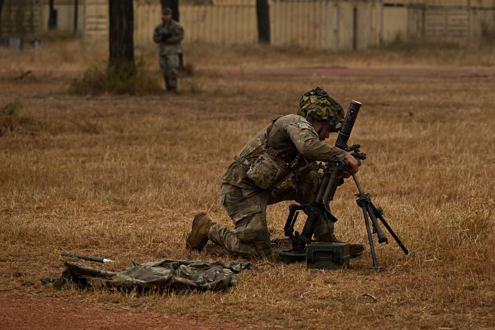 Southern Jackaroo 26: U.S. Army Soldier Conducts Mortar Drill