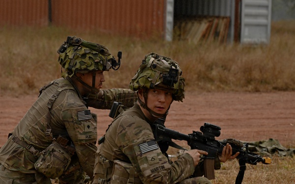 Southern Jackaroo 26: U.S. Army Soldiers Defend During Simulated Attacks