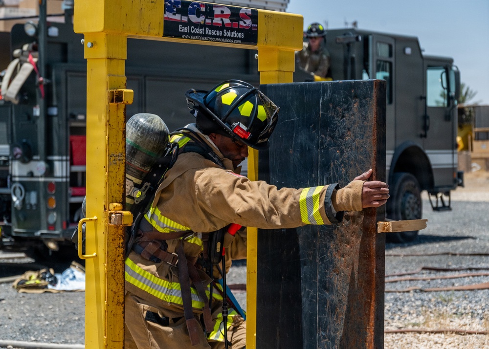 Fire protection specialists conduct controlled burn training event
