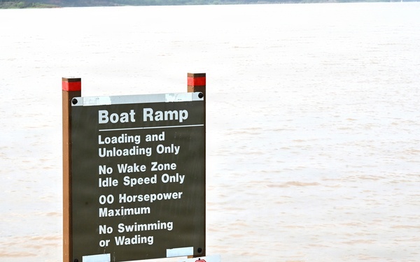 High water conditions at Keystone Lake