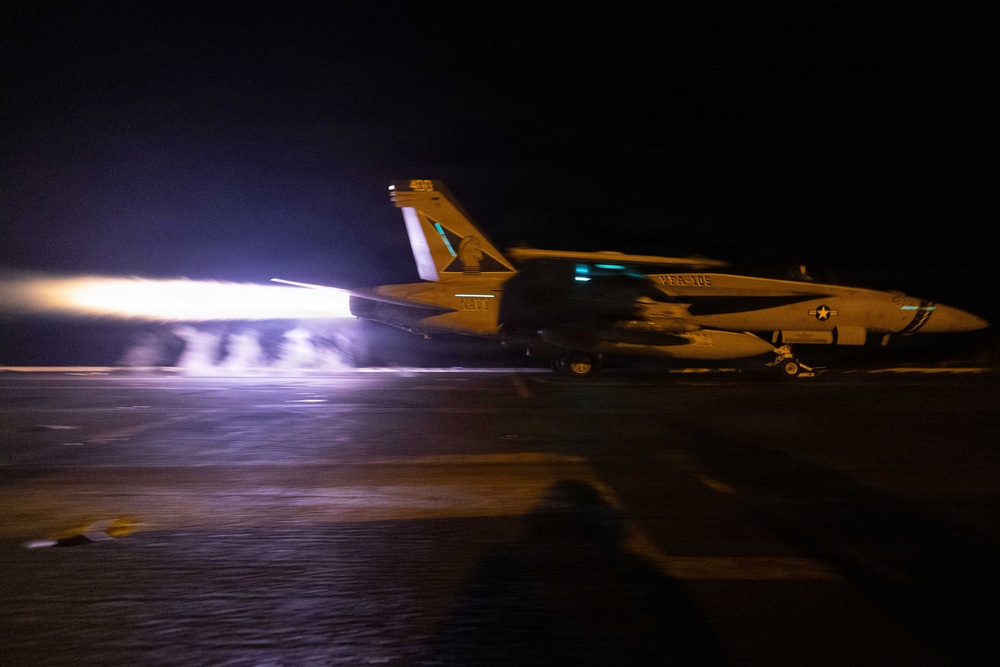 USS George H.W. Bush Night Flight Ops