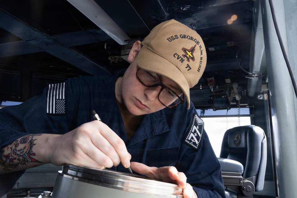 USS George H.W. Bush Sailors Stand the Watch