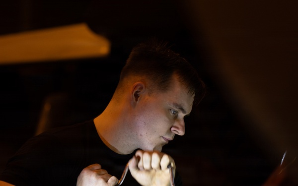 USS George H.W. Bush Sailors Conduct Aircraft Maintenance